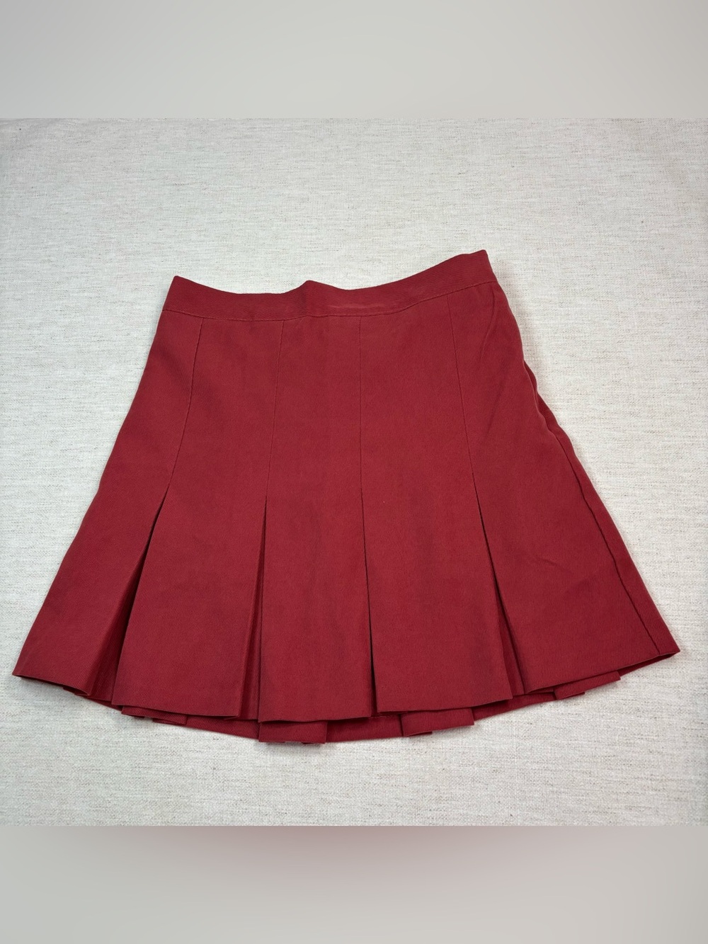 Sadie & Sage Women's S Red Pleated Skirt elastic waist